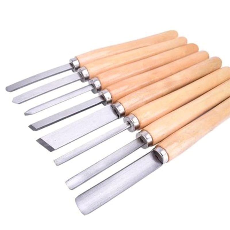 8PCs Wood Carving Knife Lather Chisel Turning Tools Woodworking Gouge Handmade Unbranded Does Not Apply