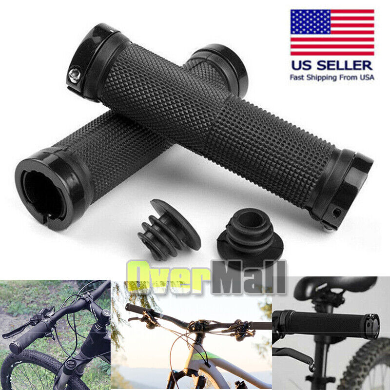 Ergonomic Rubber MTB Mountain Bike Bicycle Handlebar Grips Cycling Lock-On Ends Unbranded Does Not Apply
