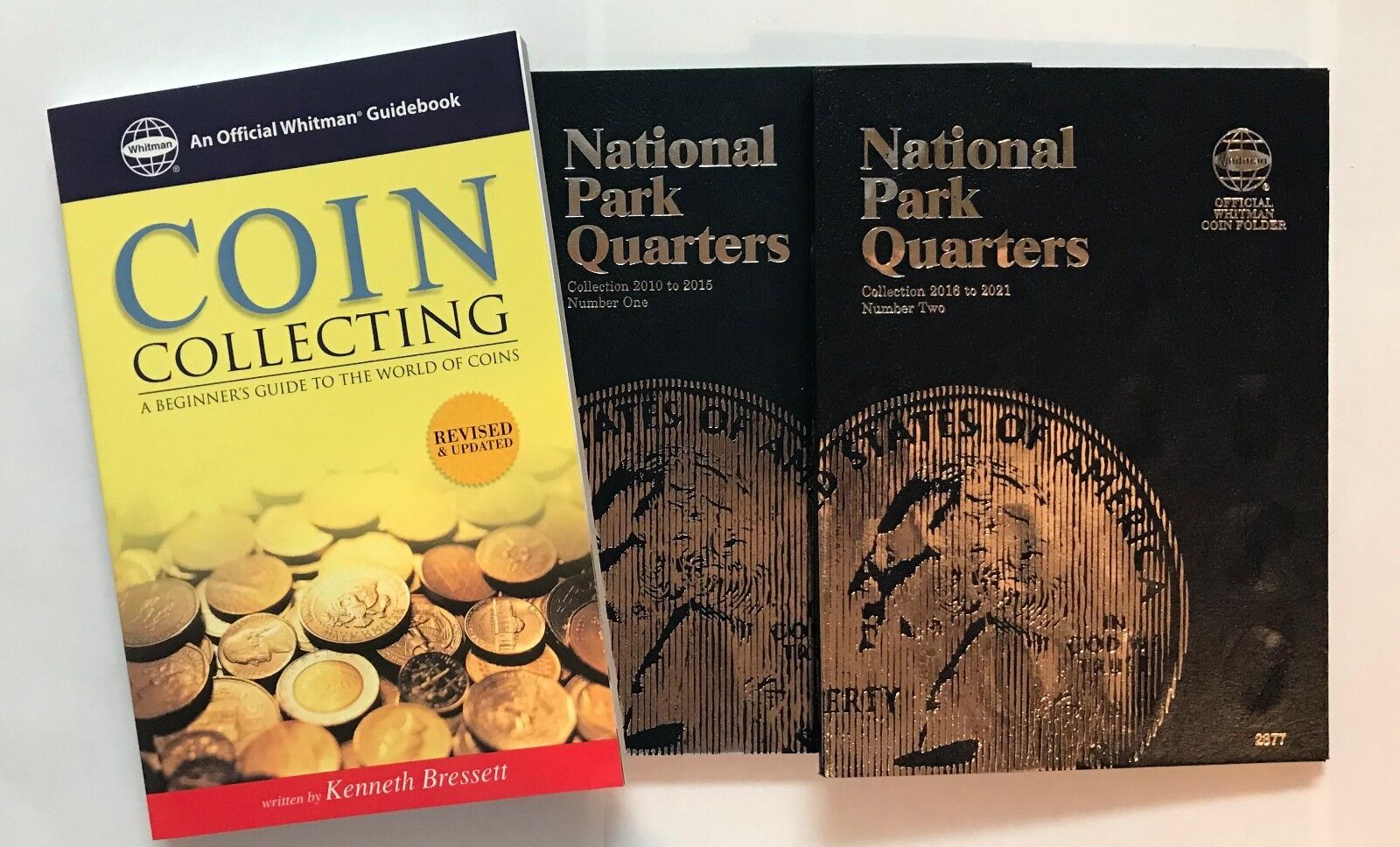 P & D QUARTERS (2010-2021) 2 - FOLDERS & BEGINNER'S COIN COLLECTING GUIDE BOOK  Whitman