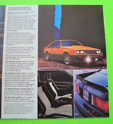 Lot/4 1980 FORD MUSTANG BIG DLX COLOR BROCHURES Ea 20-pg COBRA Mustang Ghia XLNT Без бренда - фотография #10