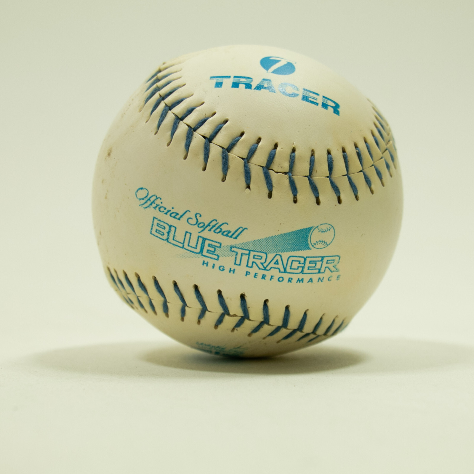 Lot of 6 Softballs 12 inch Blue Red Tracer High Performance Softball VGC Tracer Does Not Apply - фотография #3