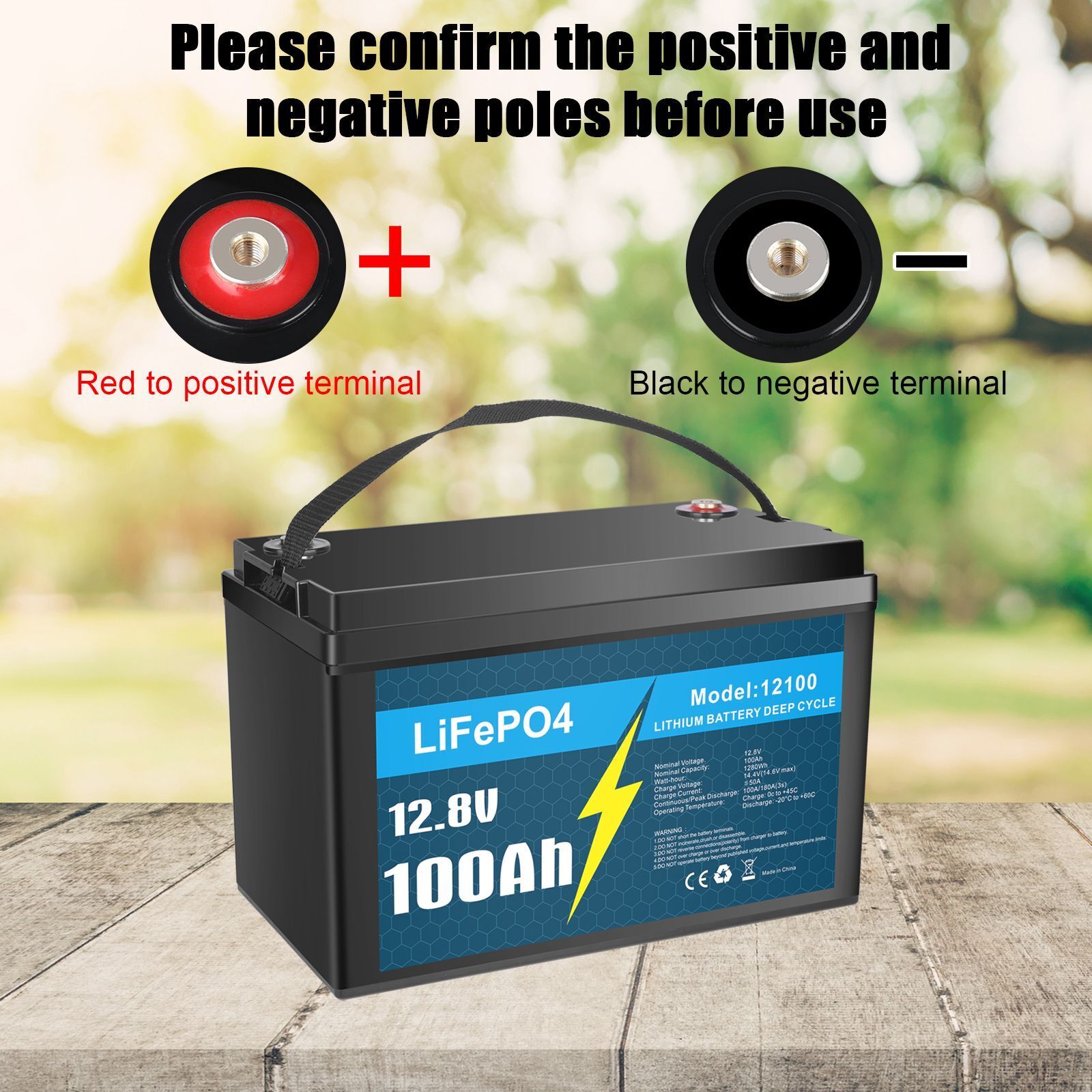 4 Pack LiFePO4 Lithium 12V 100Ah Battery for RV Marine Solar with 100A BMS Unbranded Does not apply - фотография #9