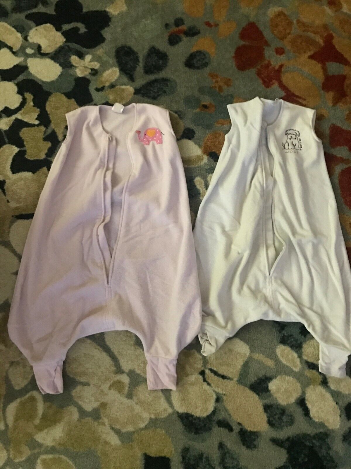 SET OF 2 Halo Sleepsacks Wearable Fleece Blanket, Pink & Creme size 2-3T Halo