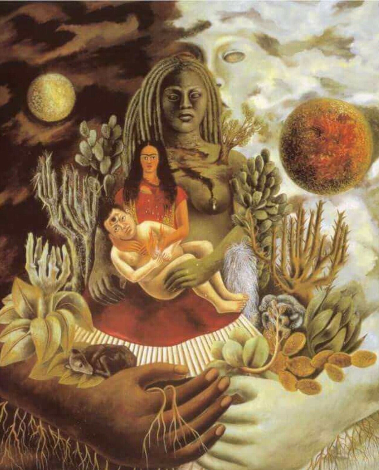 Print -  The love embrace of the universe the earth by Frida Kahlo Без бренда