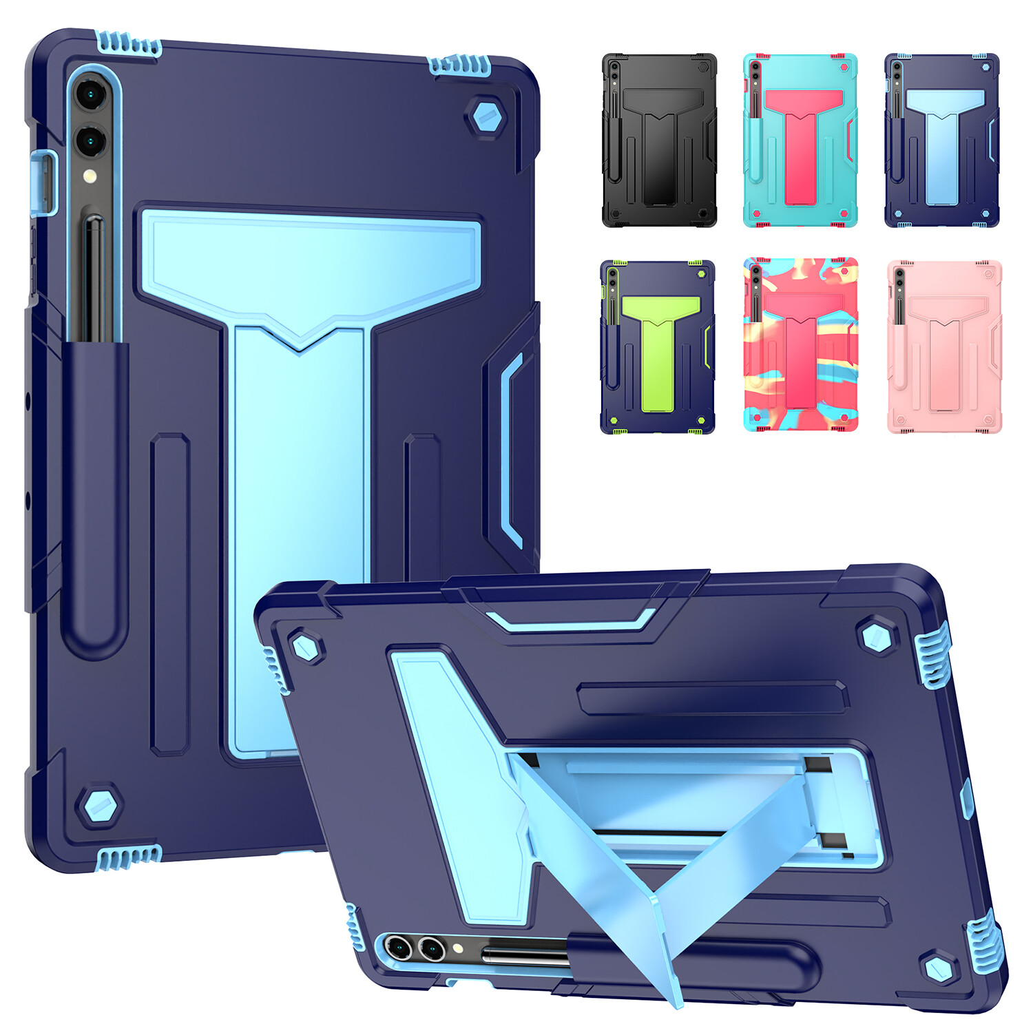 For Samsung Galaxy Tab S9+/FE+ X810/X818U Heavy Duty Stand Hybrid Case Cover Unbranded Does Not Apply - фотография #19