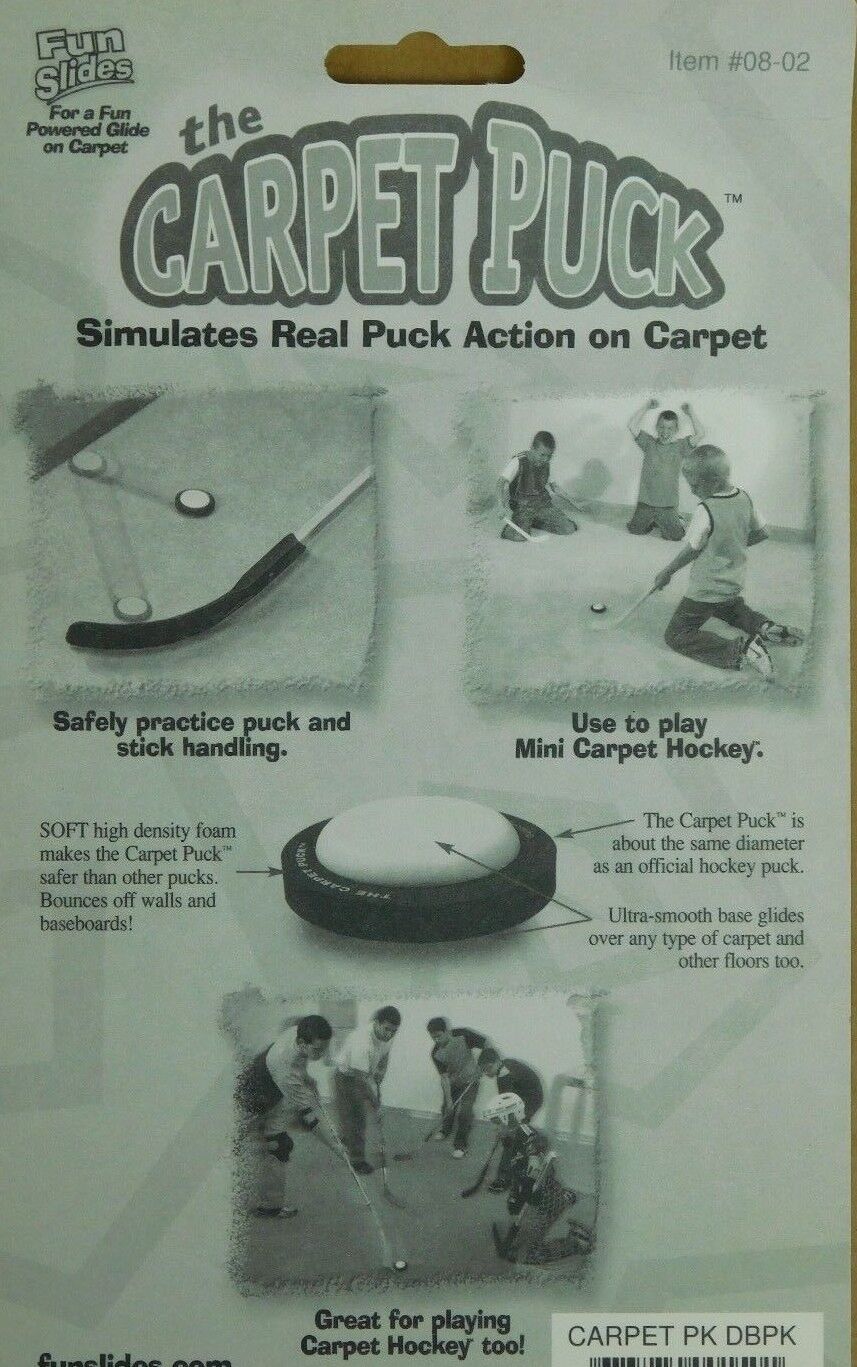 (2-Pack!) "The Carpet Puck" Original Safe Indoor Hockey Puck Stick Handling EZ Simtec "Fun Slides" "The Carpet Puck" - фотография #2