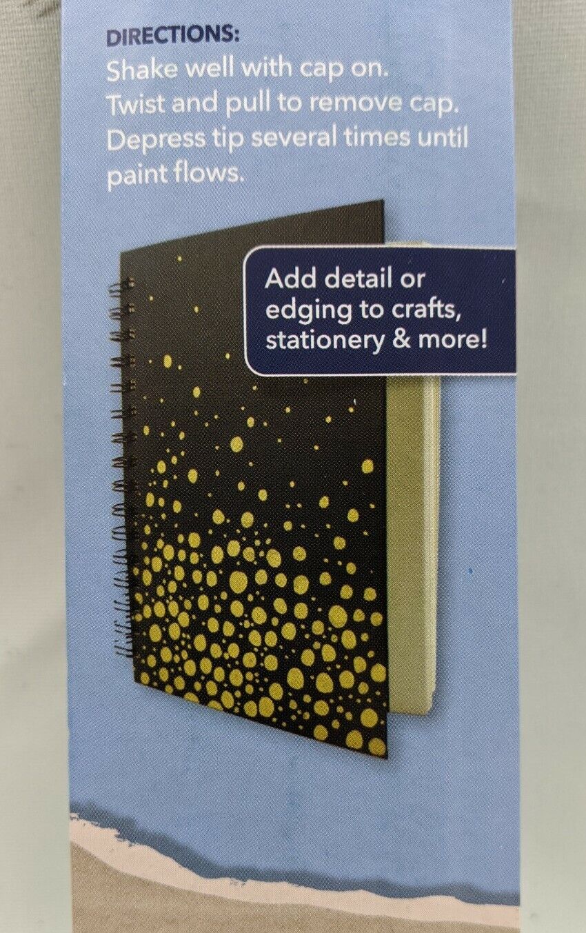 (4) Pack Metallic GOLD Paint Marker Pen Arts Crafts Waterproof Permanent School ArtSkills 4236 - фотография #5