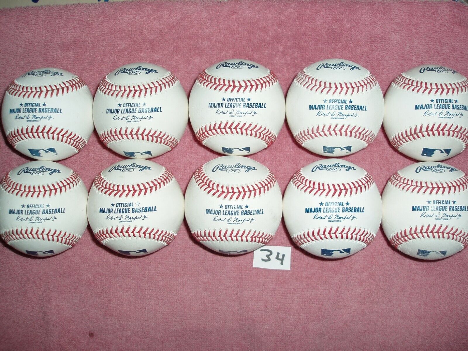 10 Rawlings Official  Major League Leather Baseballs Rawlings