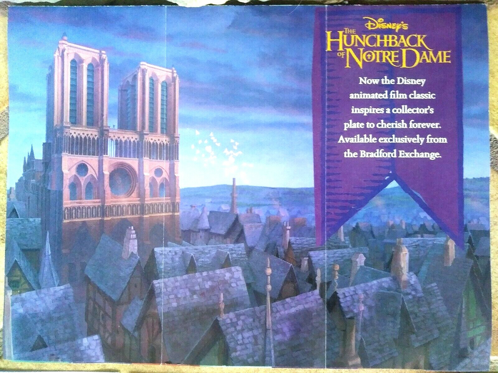 HUNCHBACK OF NOTRE DAME,COMPLETE SET 4 LTD.ED.DISNEY BRADEX PLATES 1996,NEW,MINT BRADEX CHINA - фотография #7