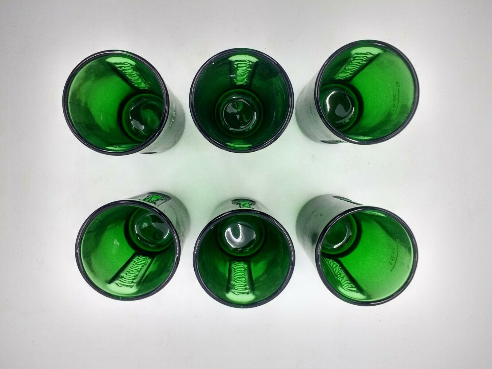 6 New Embossed Green Glass 1 Ounce Jagermeister Shot Glasses Jägermeister - фотография #10