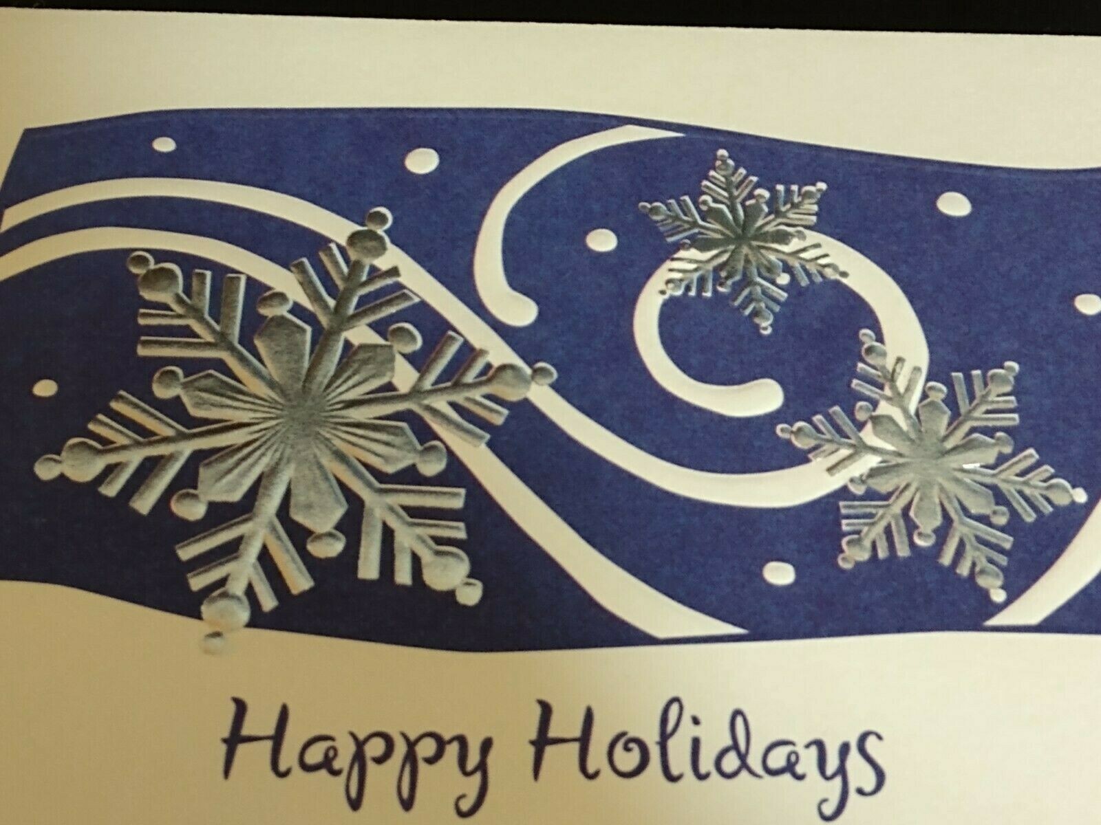  Silver Snowflakes Happy Holidays Cards by Fantus Paper 16 cards & envelopes Fantus - фотография #2
