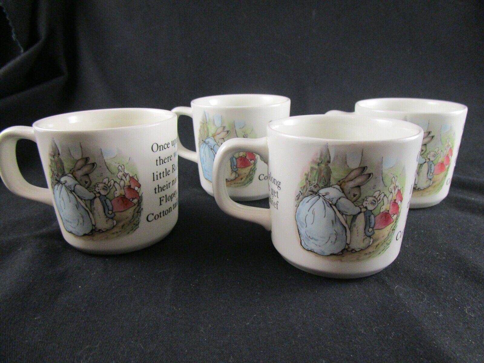 Wedgwood Beatrix Potter Peter Rabbit China Mug Cup 1 handle England Lot of 4 Wedgwood - фотография #6