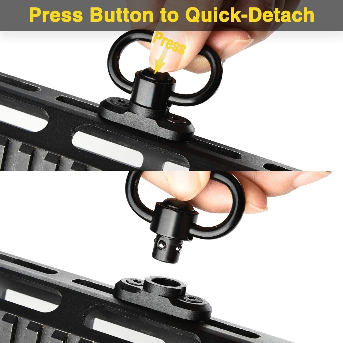 2 kit M-LOK MLOK Quick Release Sling Mount Push Button QD Sling Swivel Adaptor Unbranded - фотография #4