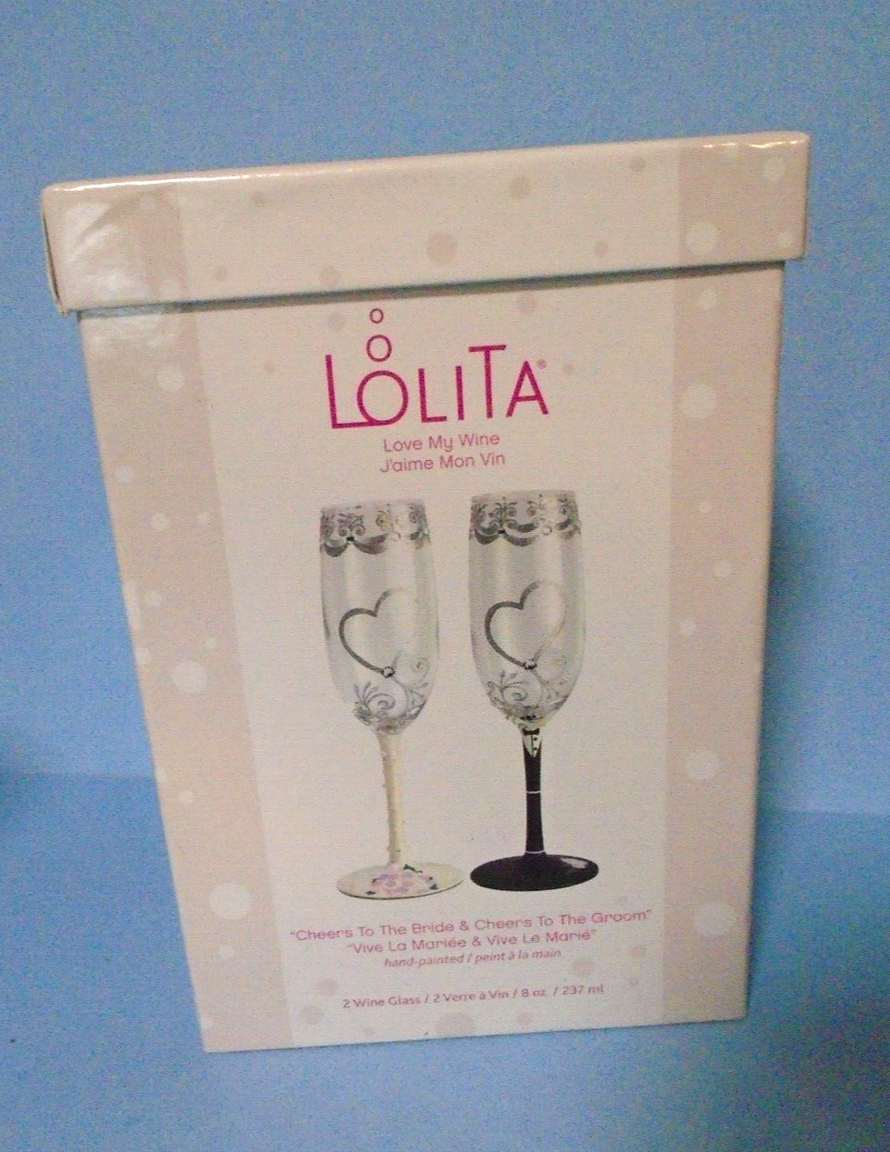 Lolita Cheers To The Bride and Groom Wedding Toasting Champagne Flute Set BNIB Lolita 6007478 - фотография #3