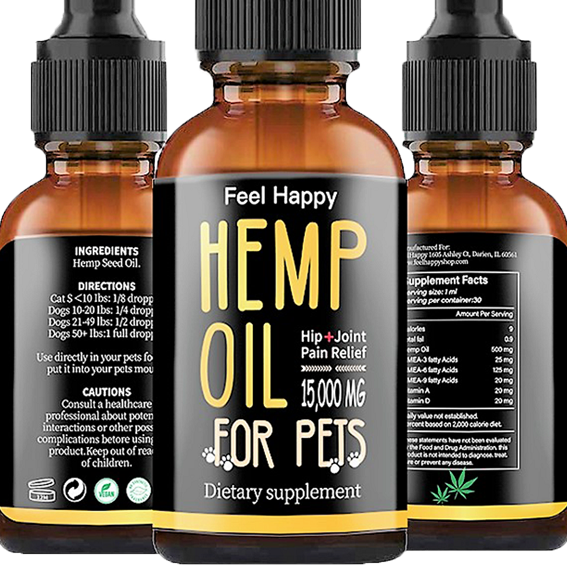15000 mg Hemp Oil Dogs & Cats Anxiety Relief Supports Hip & Joint  Omega 3-6-9 Без бренда Omega 3-6-9