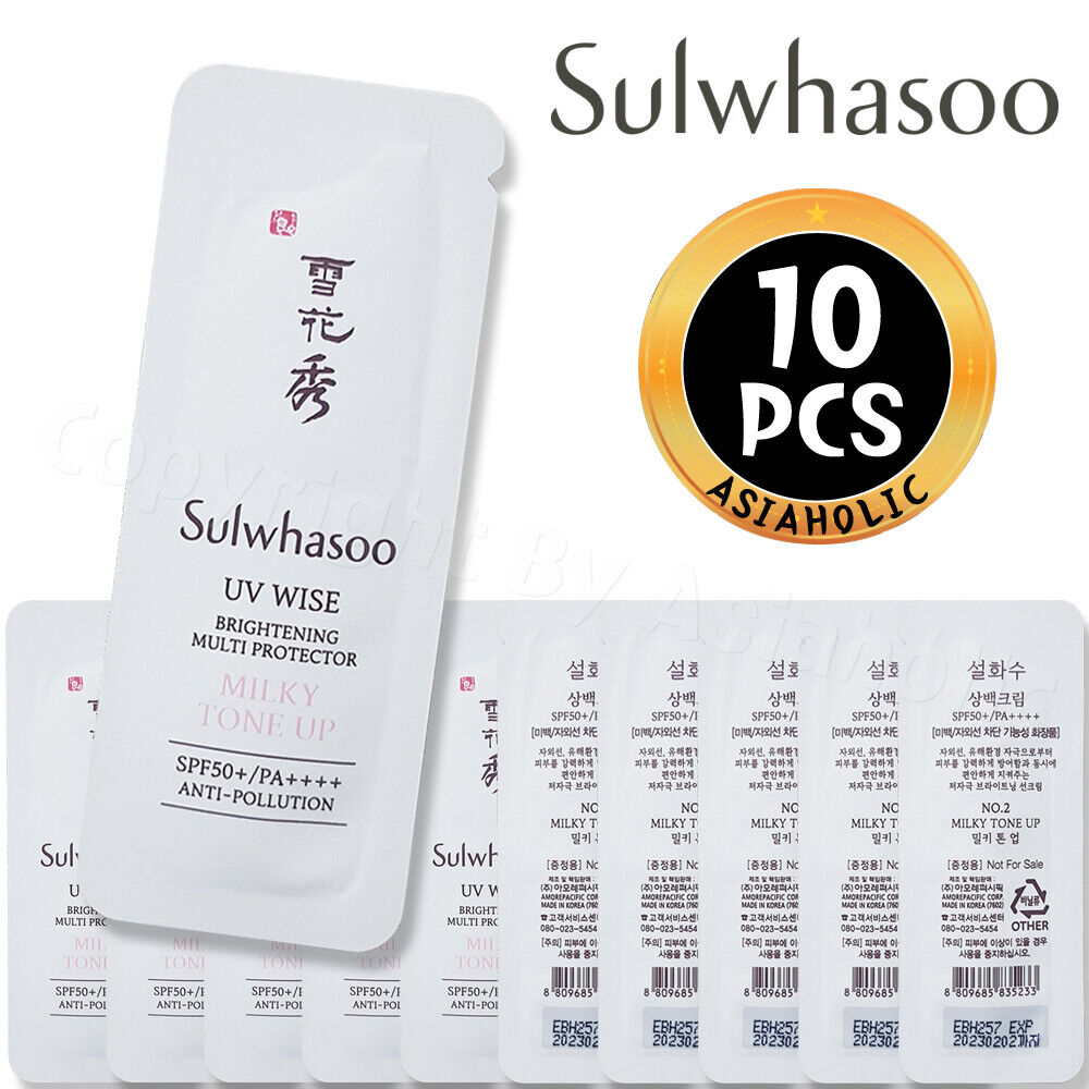 Sulwhasoo UV Wise Brightening Multi Protector No.2 Milky Tone Up 10pcs (10ml) Sulwhasoo Snowise Brightening UV Protector