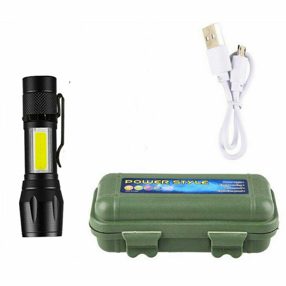 3X Super Bright LED Tactical Flashlight Mini USB Rechargeable Lamp 3 Modes Light Unbranded Does Not Apply - фотография #9
