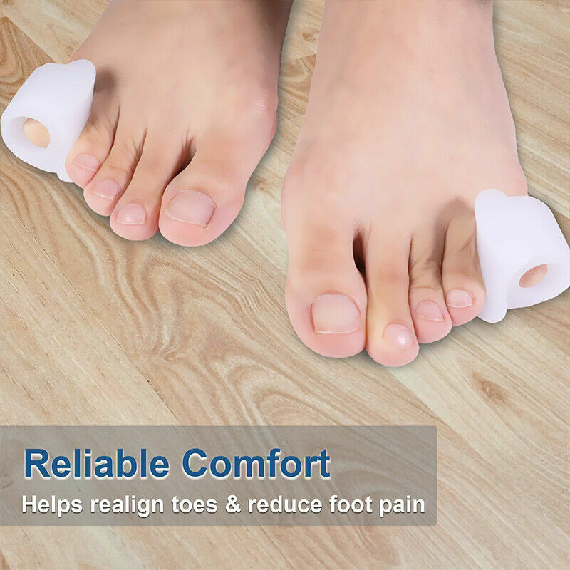 4Pairs Silicone Gel Bunion Toe Corrector Orthotics Straightener Separator Pain Unbranded Does not apply - фотография #5