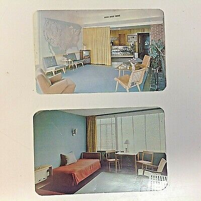 Vintage Mid Century Color Postcards Lot of 2 AAA Tourinns Motor Courts Motel US Без бренда