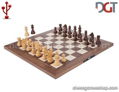 DGT USB Walnut e-Board with Timeless pieces - Electronic chess DGT Does Not Apply