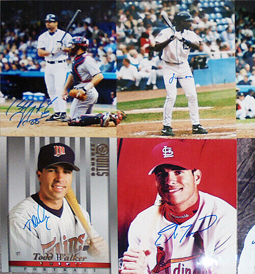 -Twins/Tigers- Autograph/Signed/Auto Baseball Stars 8x10 Photo/Card Lot w/LOA Без бренда