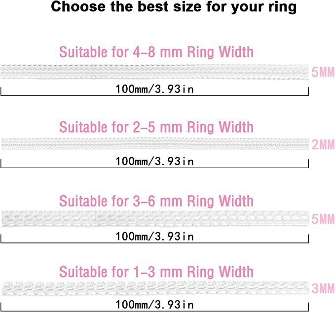 16Pcs Ring Size Adjuster Invisible Clear Ring Sizer Jewelry Fit Reducer Guard Unbranded Does not apply - фотография #5