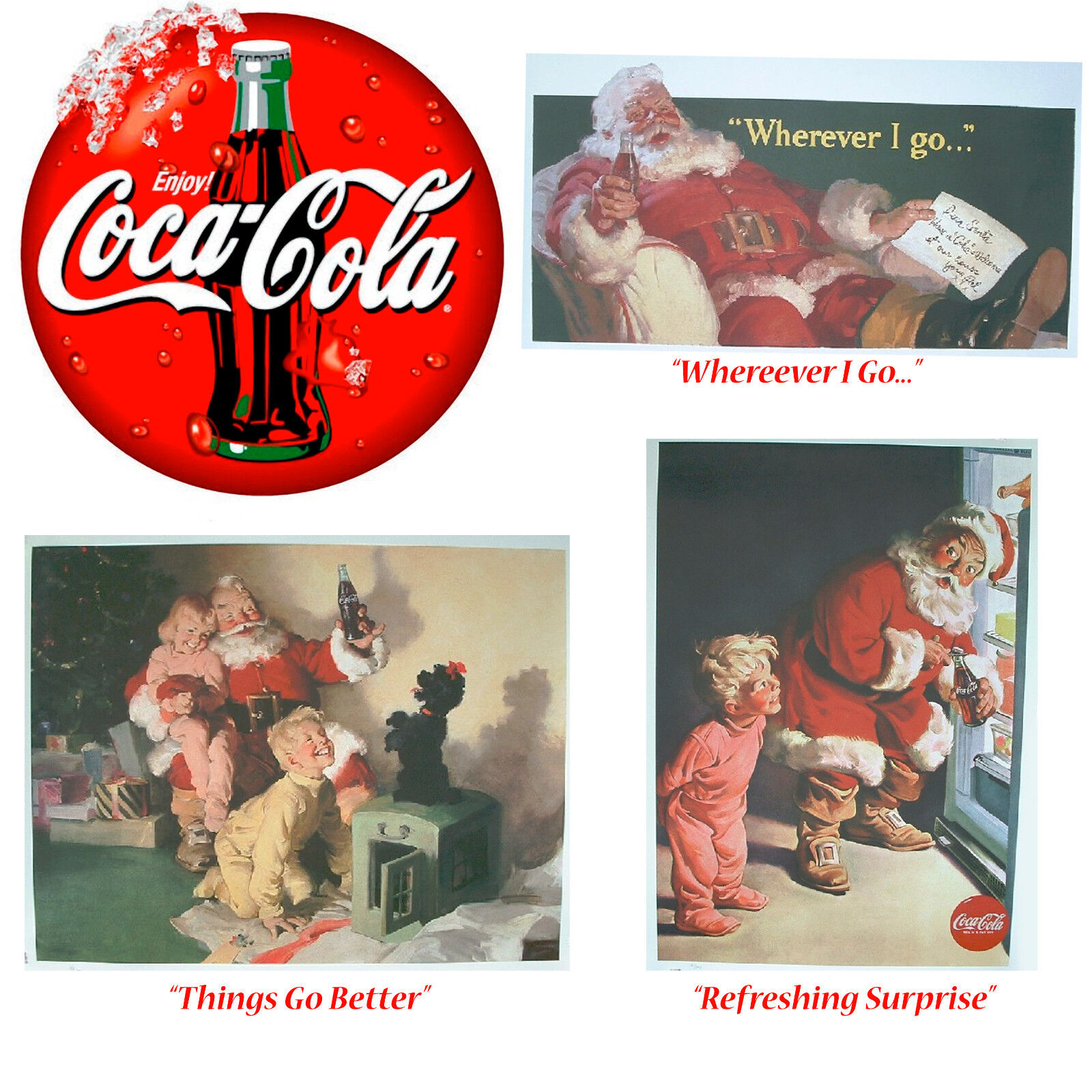 Coca Cola Coke Three Limited Edition Lithograph, only 200 of each produced - NEW Coca-Cola