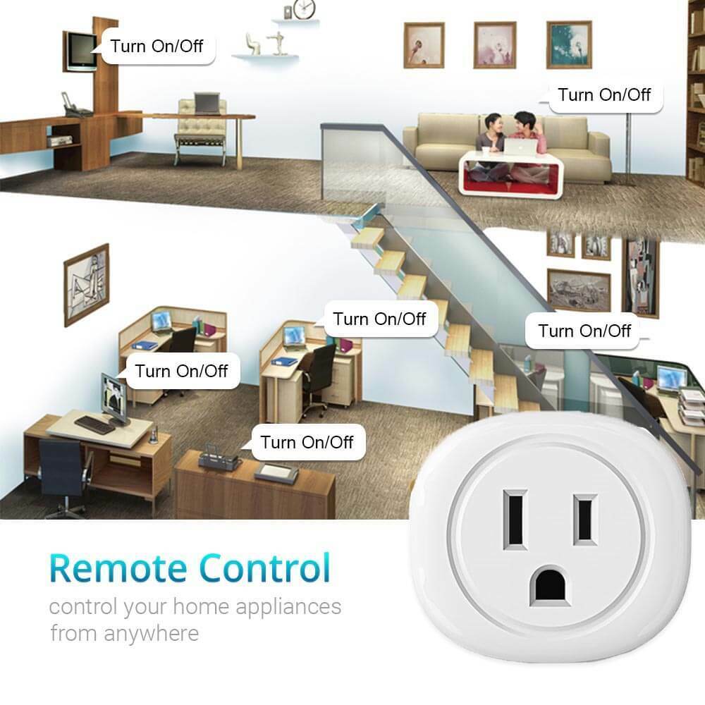 2 Pack Wifi Smart Outlet Plug Switch Remote Control Power Socket Alexa Google Kootion - фотография #2