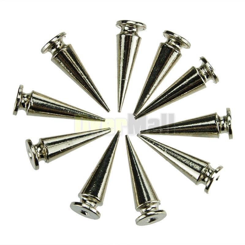 20 X 26mm Silver Spots Cone Screw Metal Studs Leathercraft Rivet Bullet Spikes Unbranded Does not apply - фотография #4