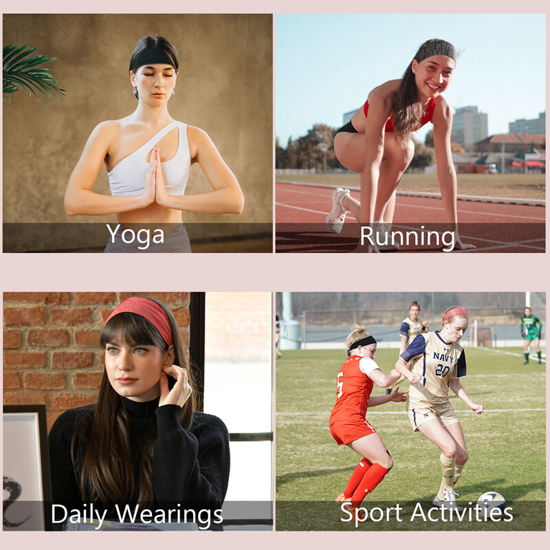 3Pcs Women Running Sports Yoga Headband Stretch Hairband Elastic Hair Band USA Unbranded Does Not Apply - фотография #8