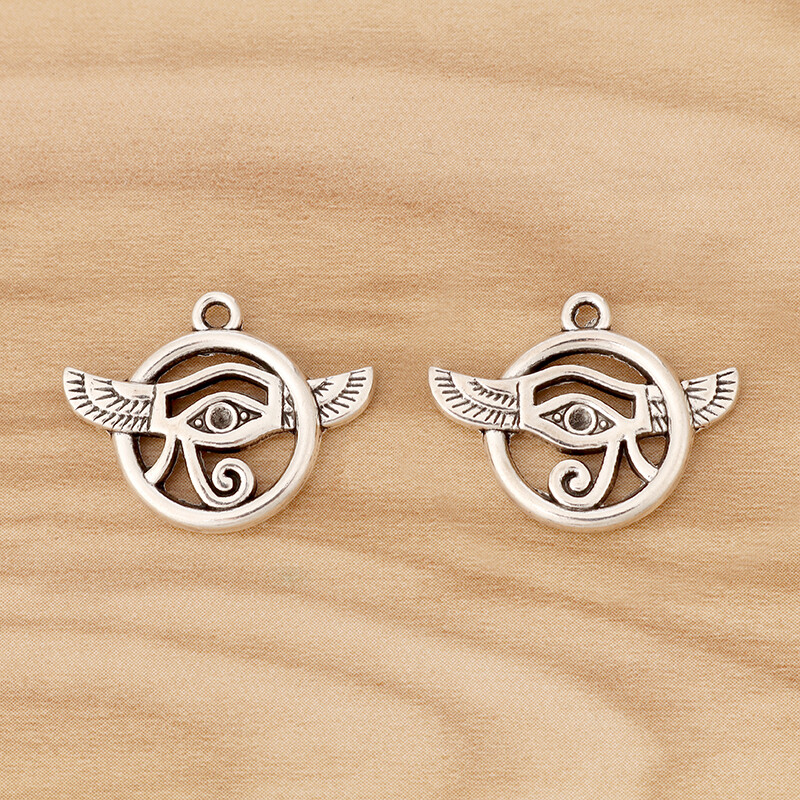 10pcs Tibetan Silver Egyptian Eye Of Horus Charms Pendants Beads Double Sided Unbranded Does not apply