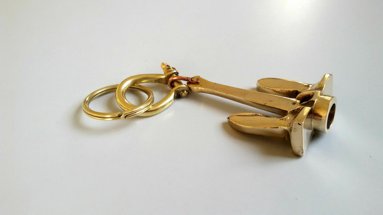 Lot of 5Brass Anchor Keychains Nautical handcuff keychain Style New year gifts Без бренда - фотография #3