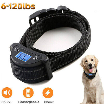 Rechargeble LCD Automatic Anti Bark No Barking Tone Shock Dog Training Collar Cooligg PET249