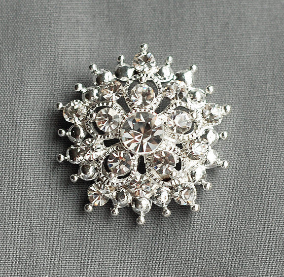 50 Assorted Rhinestone Button Brooch Embellishment Pearl Crystal Wedding Brooch  Your Perfect Gifts - фотография #5