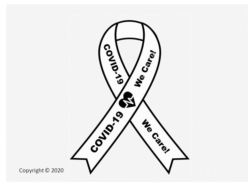 Five (5) Ribbon Pins To Support Health Care Workers for Pandemic Response White Ribbon for Pandemic - фотография #7