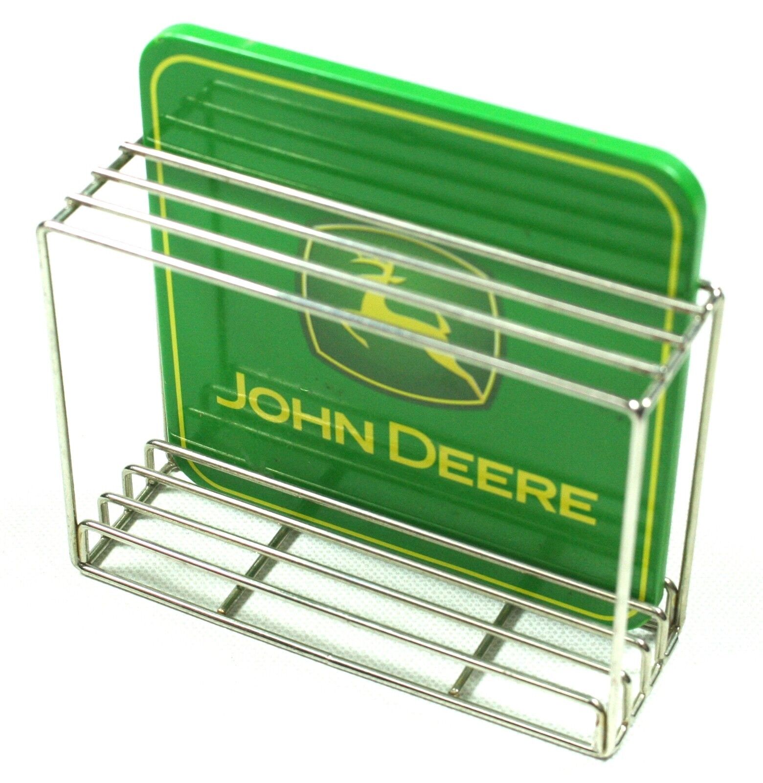 John Deere Four Piece Corrugated Cork Coaster Set With Metal Placement Holder Без бренда - фотография #6