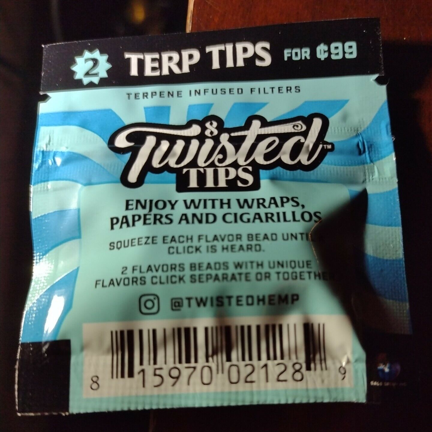Twisted Hemp Flavored Filter Tips Variety Sampler 6/2ct Packs=12pc Twisted Hemp - фотография #2