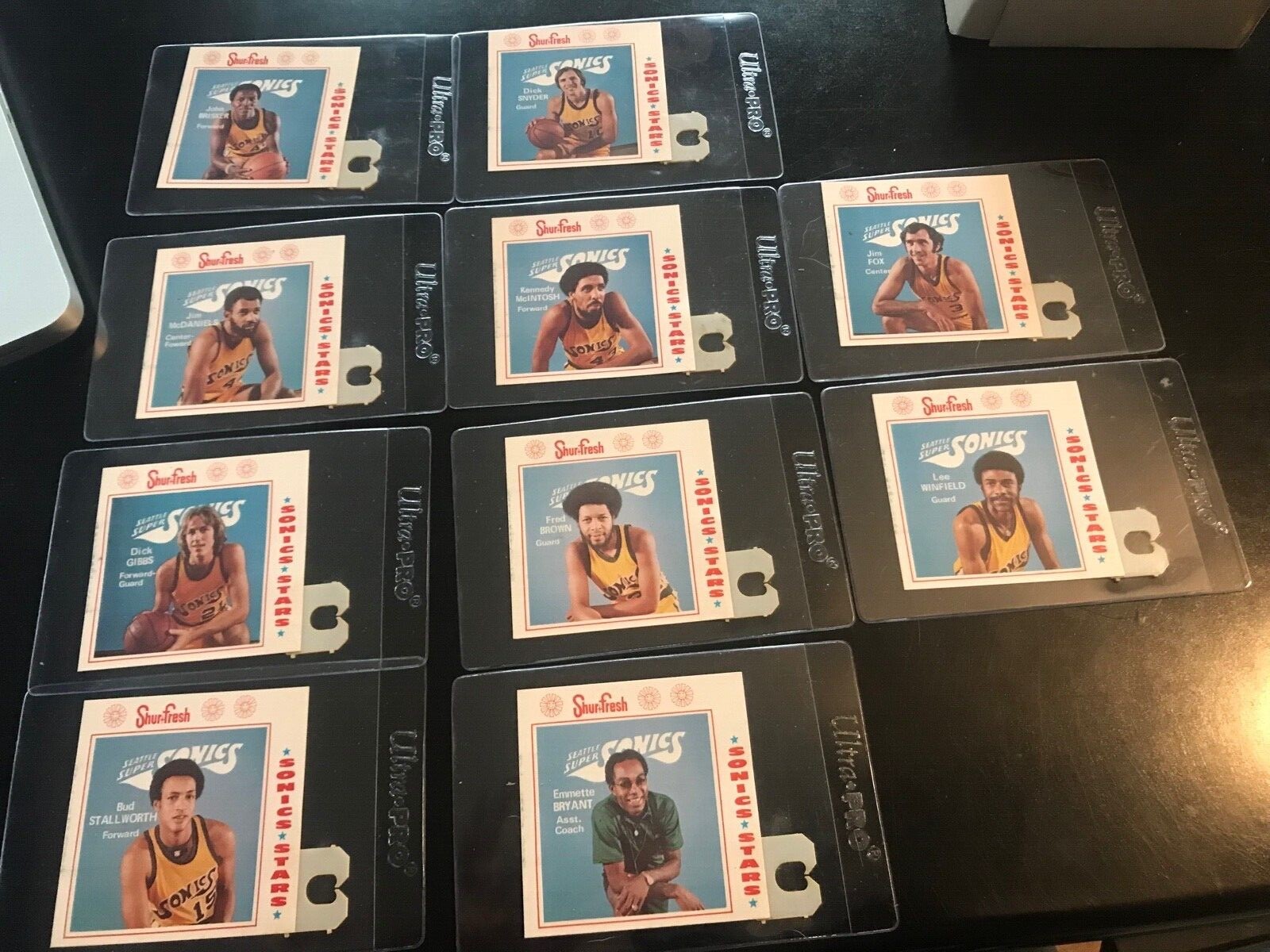 1973 Supersonics Shur Fresh Near Complete Set w/o Bill Russell & Spencer Haywood Без бренда