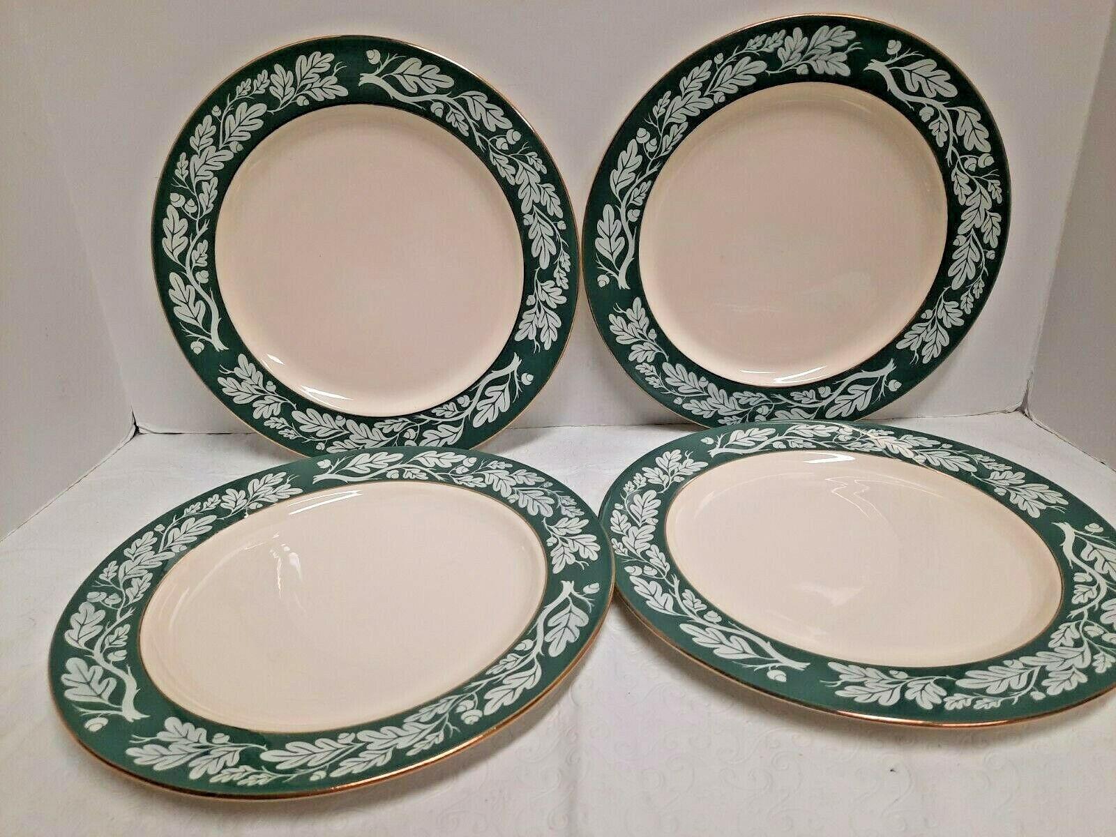 Lot of 4 Homer Laughlin Century Service Dinner Plates 10" Teal Green Vintage MCM Homer Laughlin - фотография #4