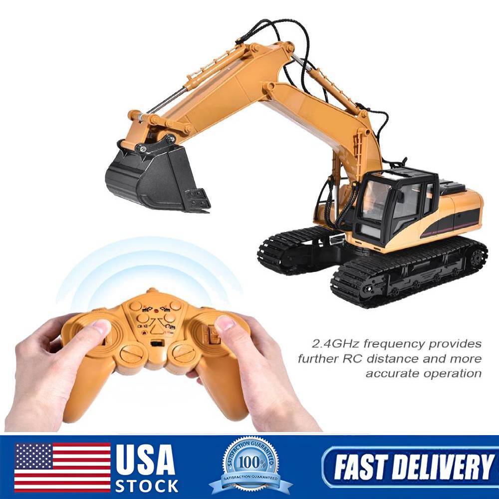 1:14 RC 2.4G RC Truck Excavator 15CH Construction Digger Bulldozer+Remote Contro Unbranded Does not apply
