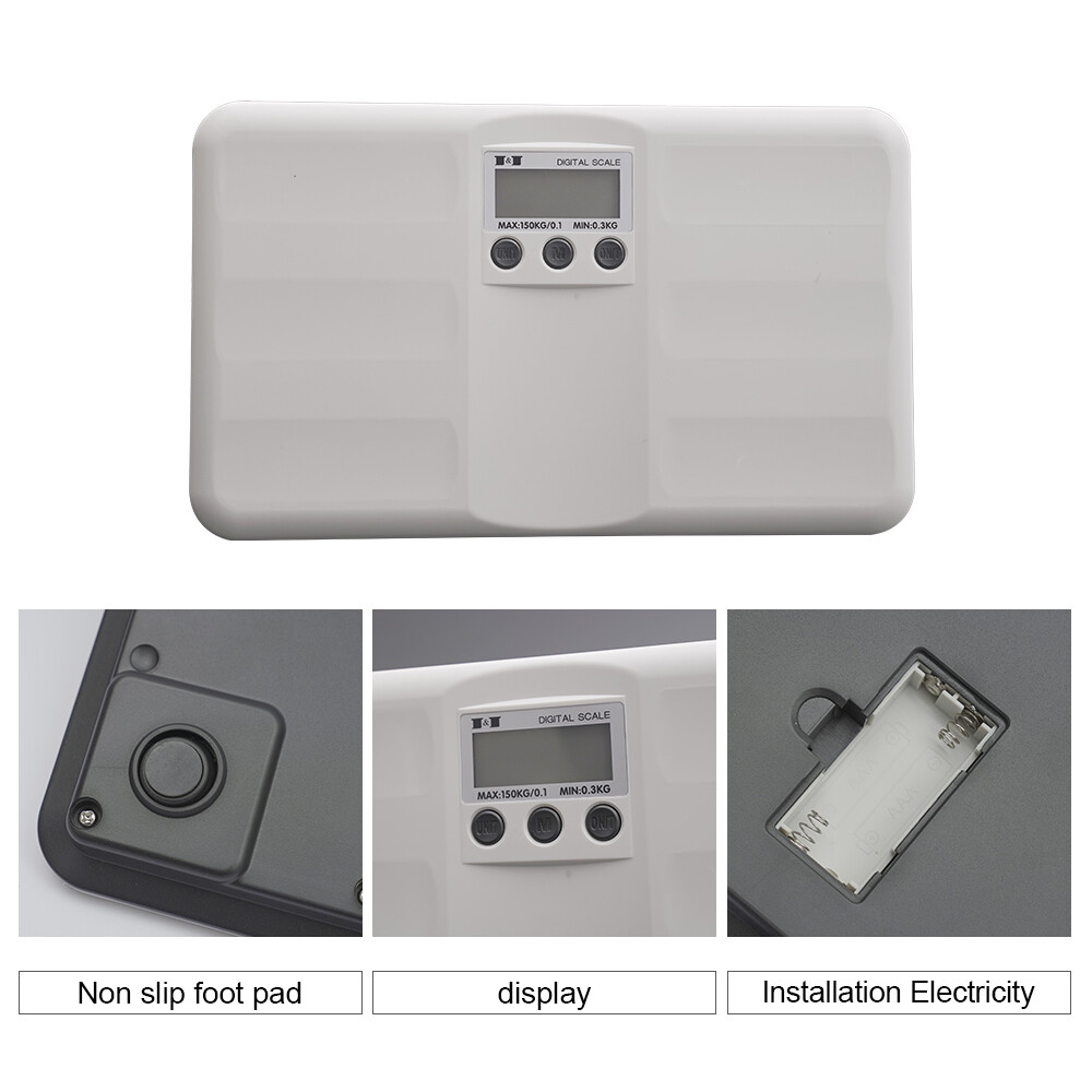 LCD Digital Pet Dog Cat Scale 150kg Capacity Electronic Pet Scale Weight White Unbranded - фотография #4