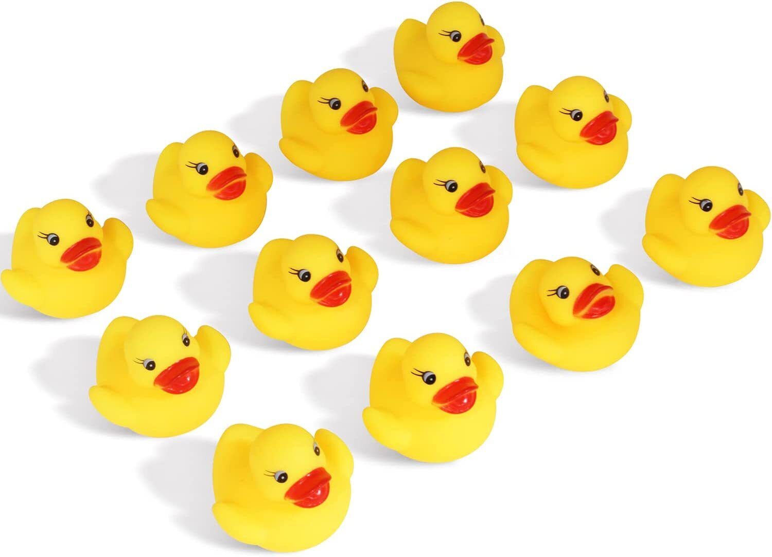 Novelty Place 12-48 Pcs Float Rubber Duck Ducky Baby Bath Toy for Kids Novelty Place Does Not Apply