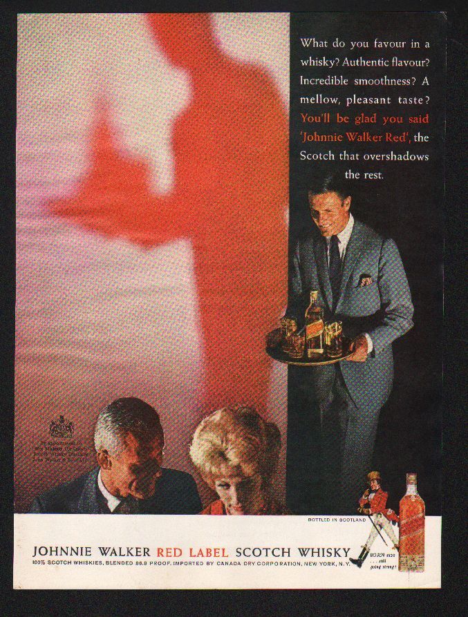 1961 JOHNNY WALKER AD- "TROPHY" Без бренда
