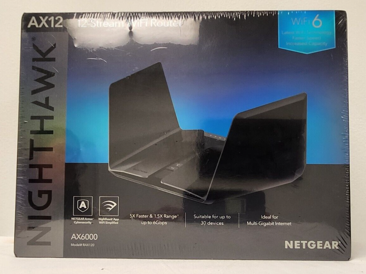 NETGEAR Nighthawk WiFi 6 Router (RAX120) 12-Stream Dual-Band Gigabit Router NETGEAR RAX120-100NAS - фотография #3