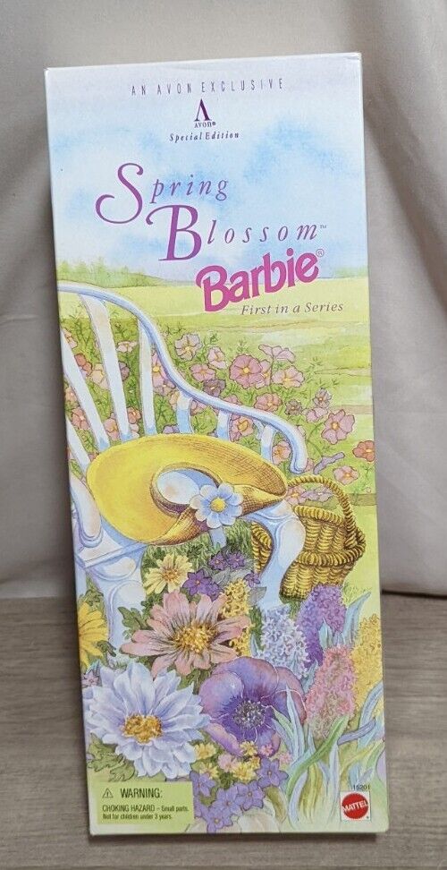 1995 Avon's Mattel Exclusive Spring Blossom Blonde Barbie Flower Basket NRFB RF Avon - фотография #8