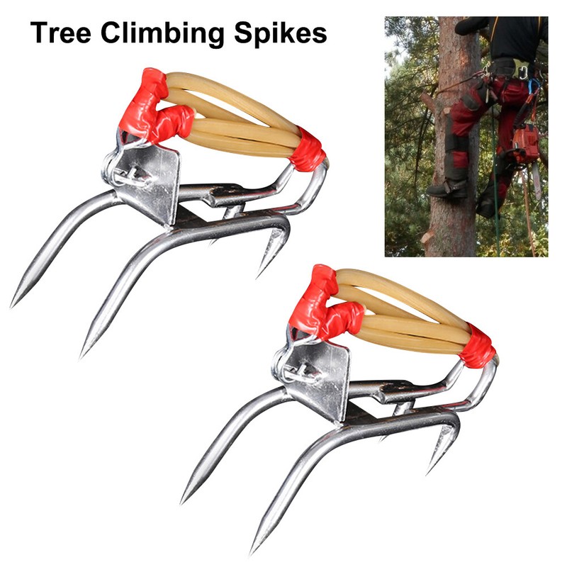 2Pcs Tree Climbing Spikes Shoes Set Stainless Steel Claw Hard Tree Climbing Tool Unbranded Does Not Apply - фотография #9