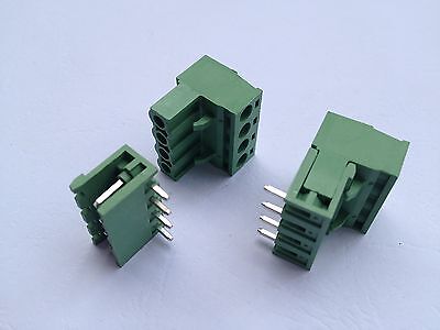 20 pcs Angle 4pin/way 5.08mm Screw Terminal Block Connector Green Pluggbale Type CY Does Not Apply - фотография #3