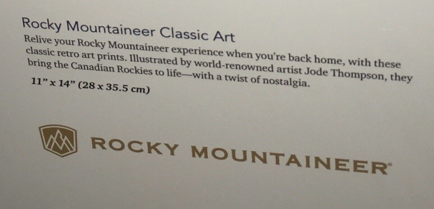 Rocky Mountaineer Railroad Classic Art Canadian Rockies Jode Thompson TrainPrint Без бренда - фотография #2