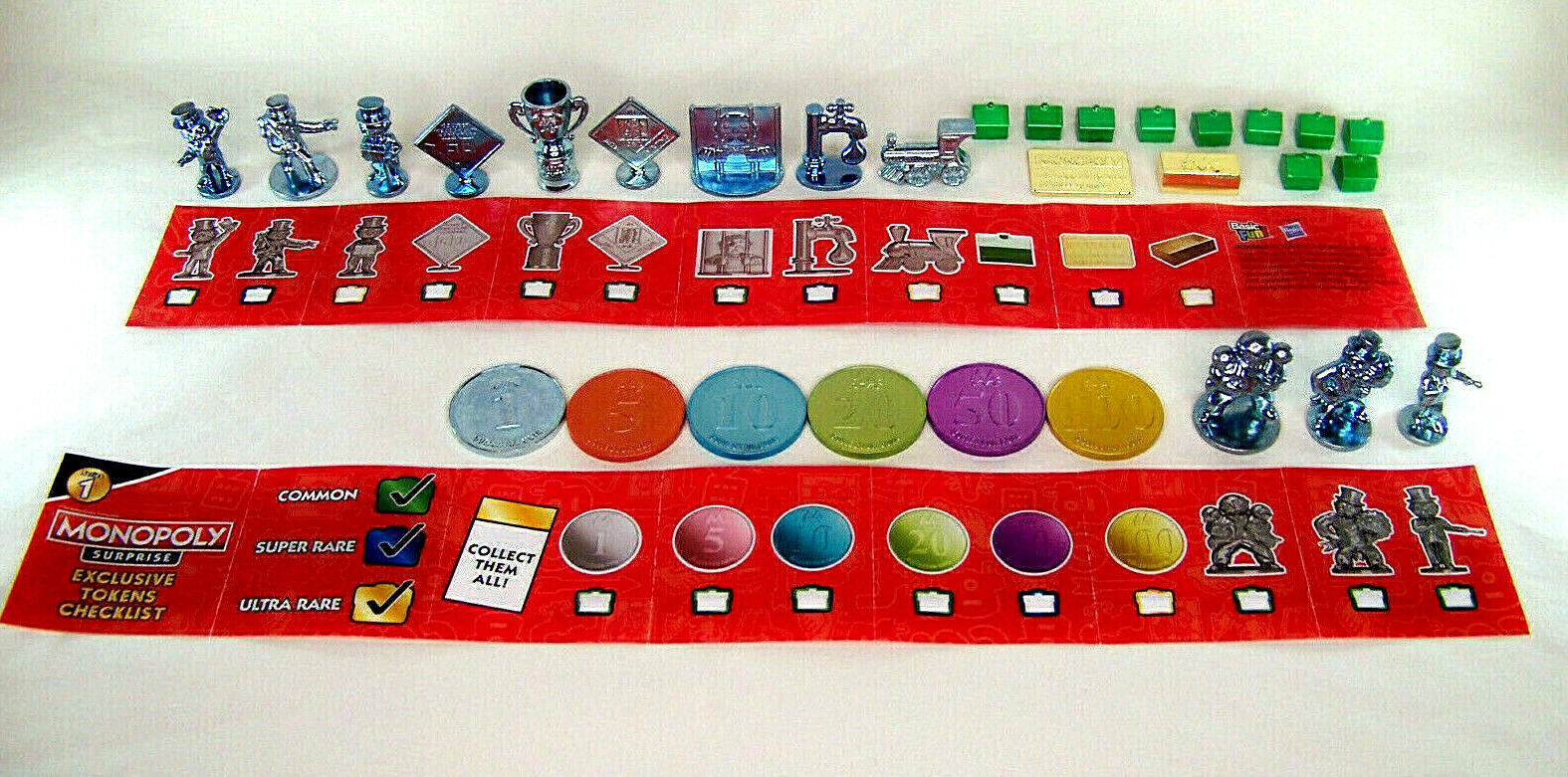 Monopoly Surprise Exclusive Collectible Collectors Tokens Complete Set Series 1 Hasbro 00431
