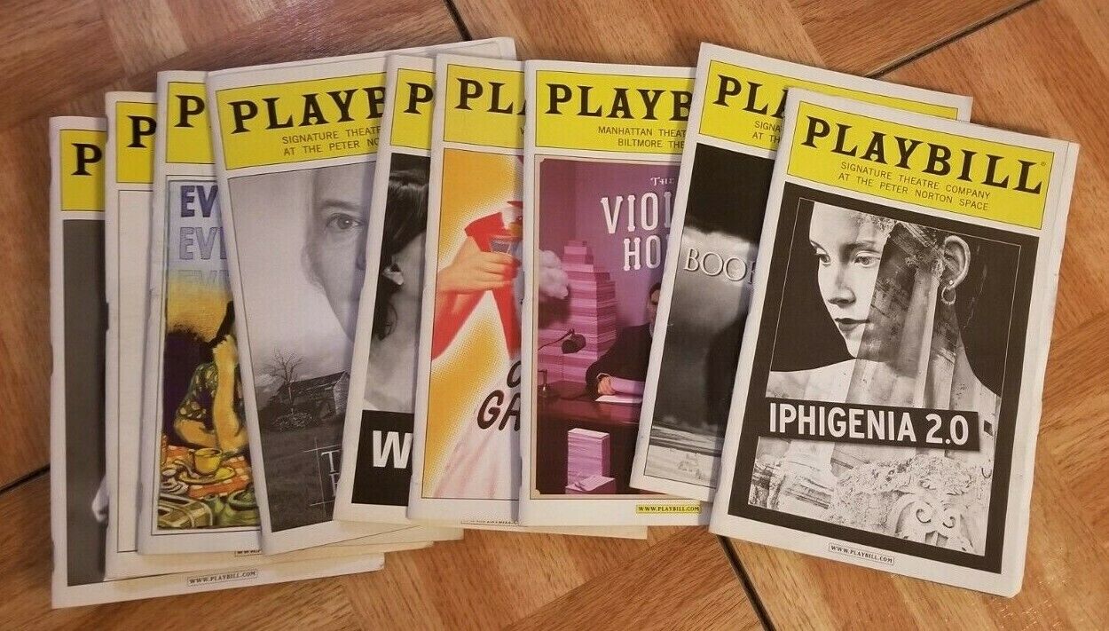 Lot of 9 Off Broadway Playbills: Plays, Theatre/Theater, NYC New York City Drama Без бренда - фотография #2